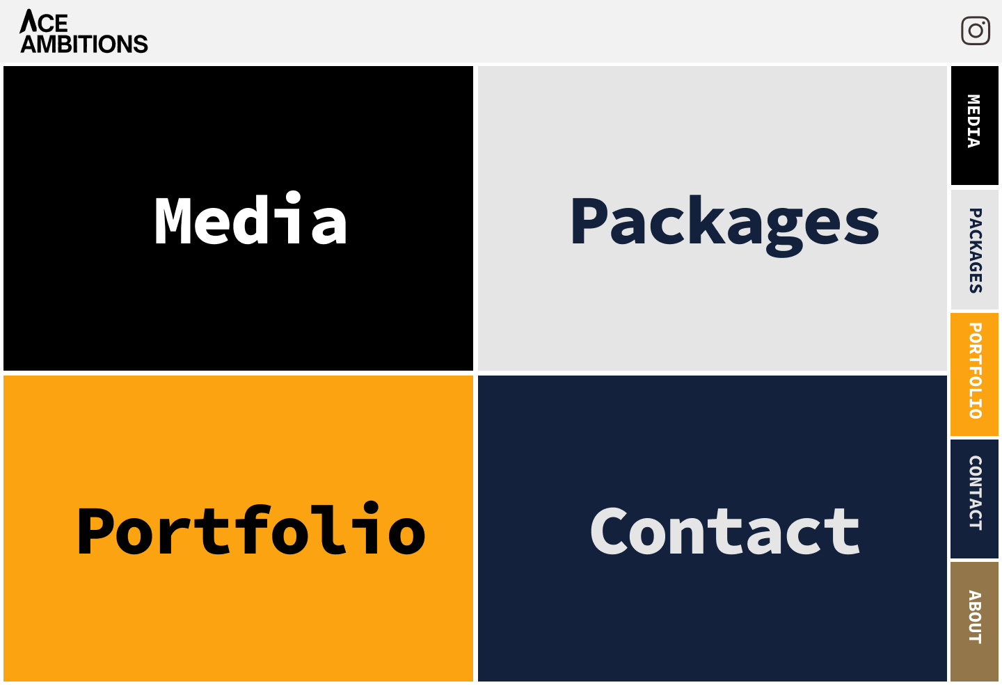 Ace Ambitions modern Webflow website preview