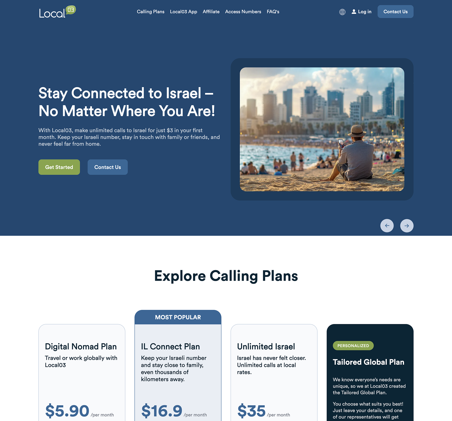Local03 bilingual virtual phone number website preview